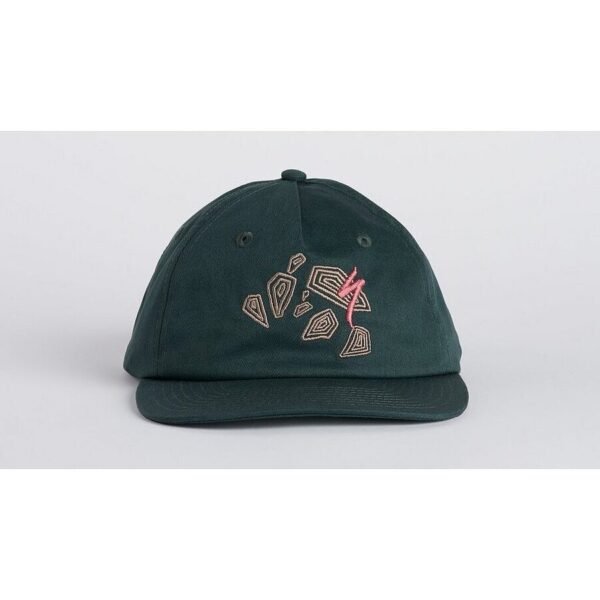 Abstract 5 panel pinch front hat FSTGRN OSFA